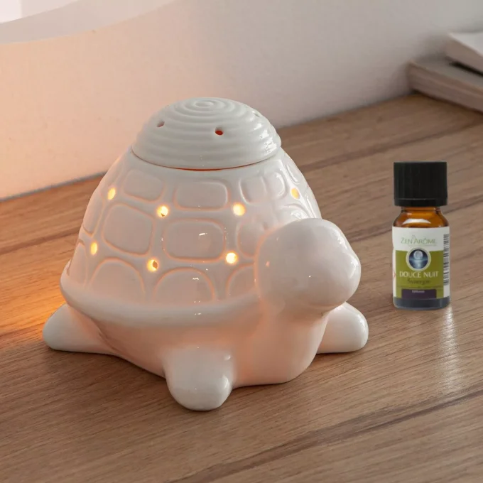 Brûle parfum en forme de tortue - accessoire décoratif