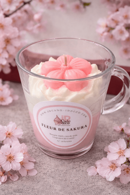 Bougie Parfumée Fleur de Sakura Artisanale & Florale