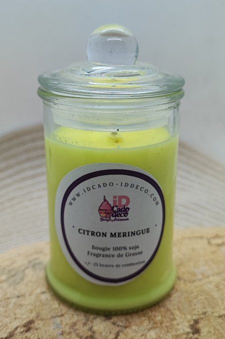 Bougie bonbonnière citron meringué